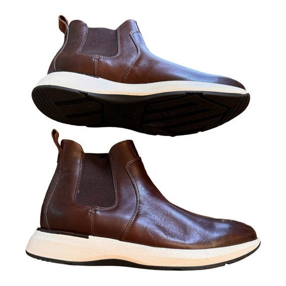 JOHNSTON & MURPHY Felder Chelsea Boot in Mahogany Full Grain NWOB - Picture 6 of 8